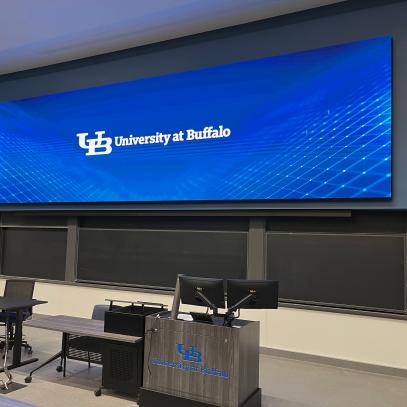 Image of large scale video wall at Nat Sciences Complex - U. Buffalo