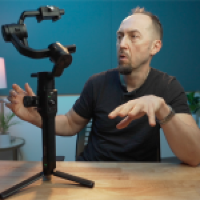 Image of instructor being recorded with camera