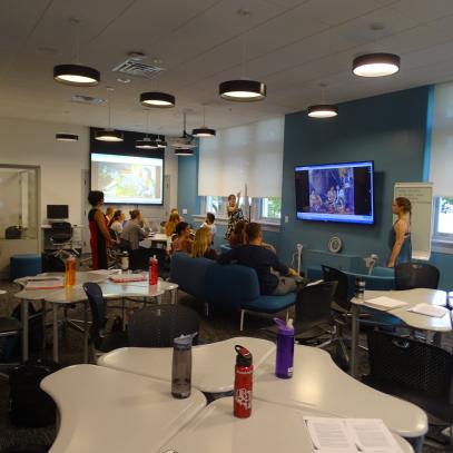 Collaborative area with various seating and group areas