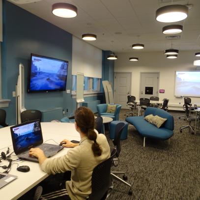 Collaborative area with various seating and group areas