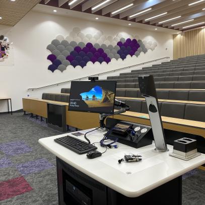 Lectern in auditorium
